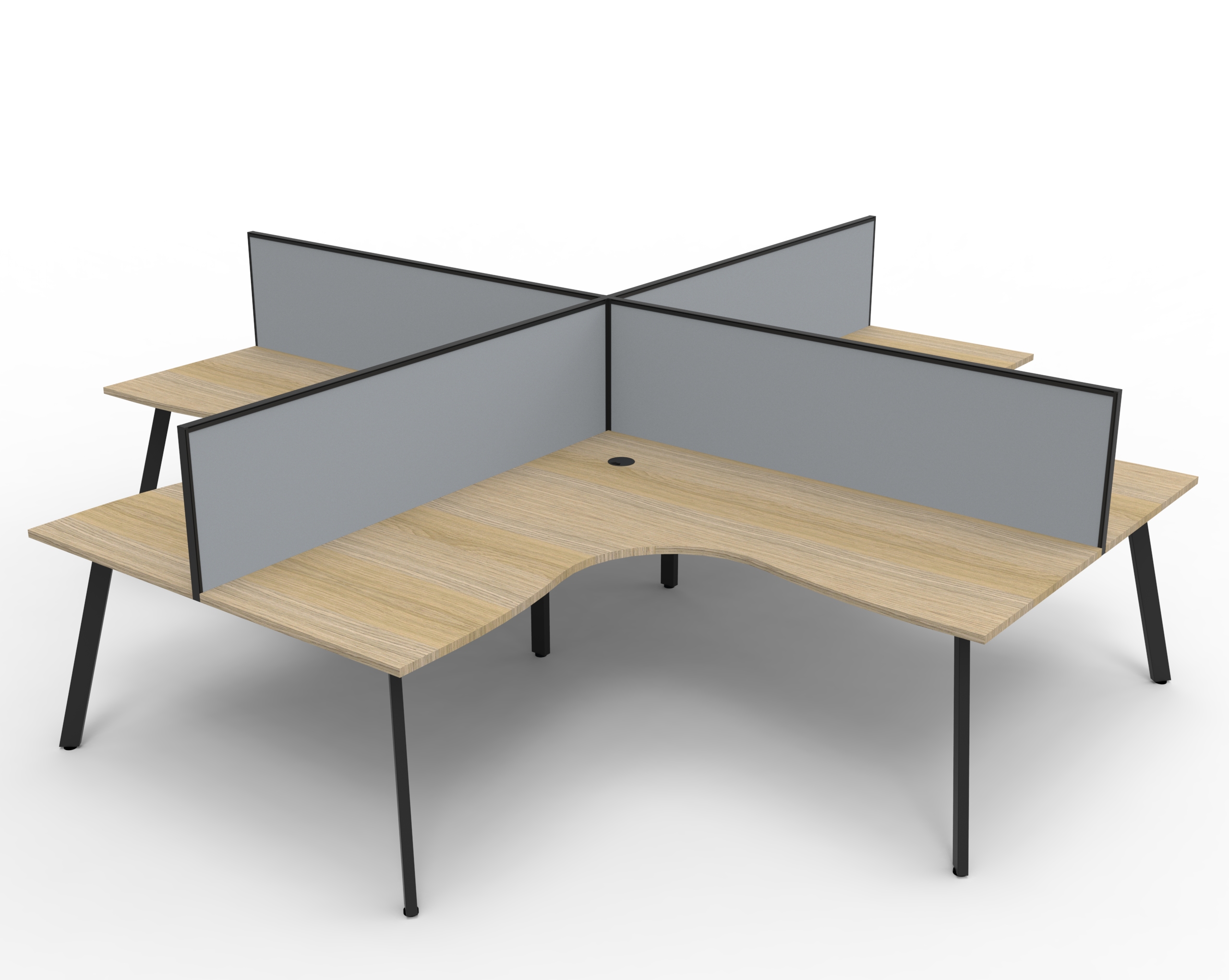 Eternity 4 Person Corner Workstation